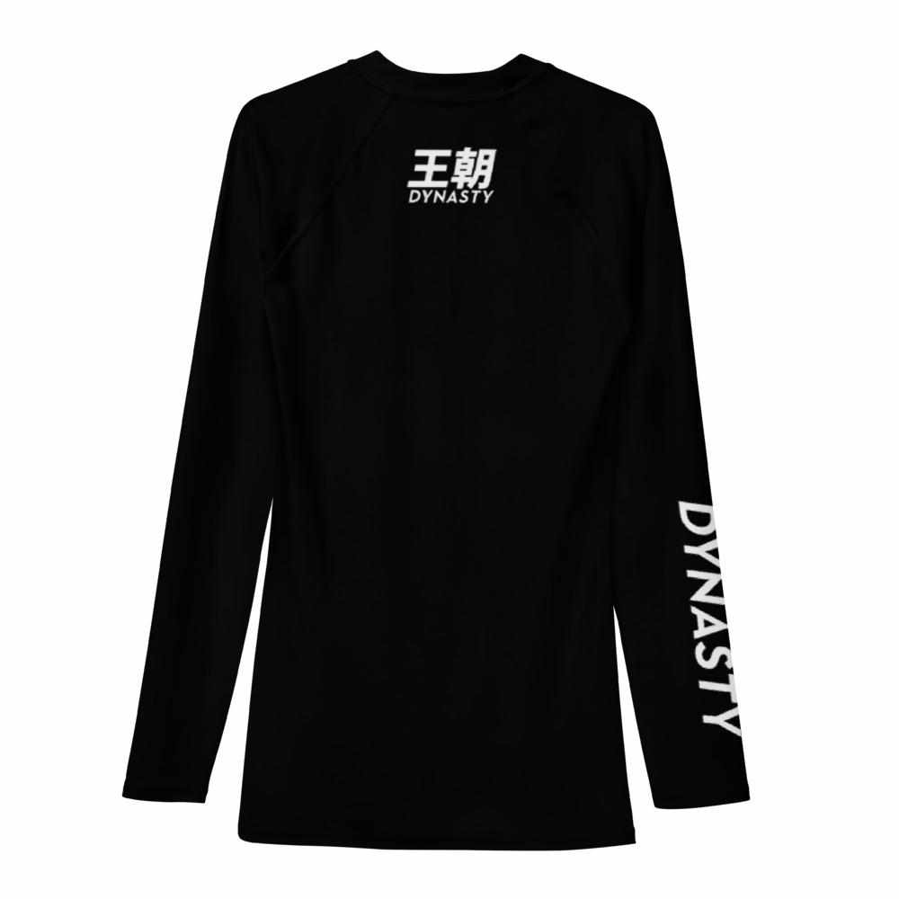 Jiu-Jitsu Calligraphy Competition Rash Guard (Black)-Rash Guards - Dynasty Clothing MMA