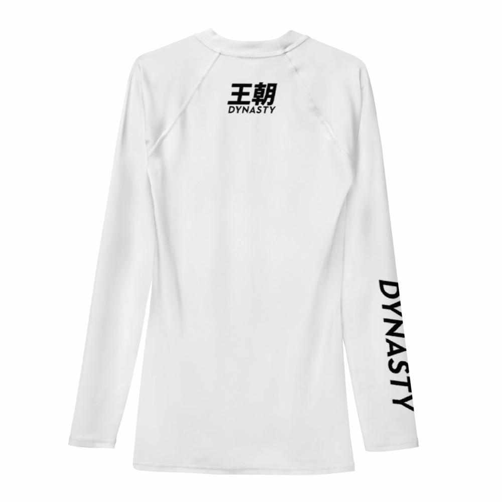 Jiu-Jitsu Calligraphy Competition Rash Guard (White)-Rash Guards - Dynasty Clothing MMA