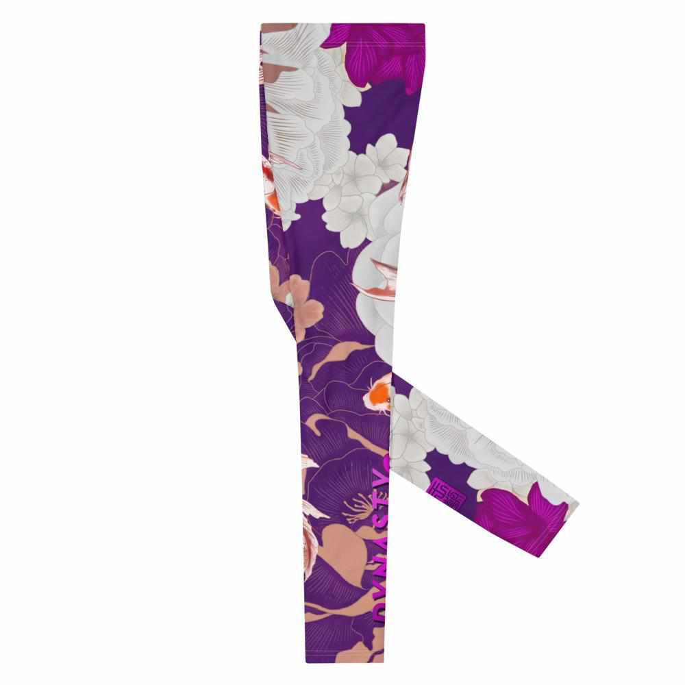 Koi Garden Grappling Spats (Pink / Purple)-Grappling Spats / Tights - Dynasty Clothing MMA