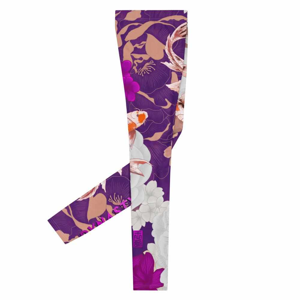 Koi Garden Grappling Spats (Pink / Purple)-Grappling Spats / Tights - Dynasty Clothing MMA