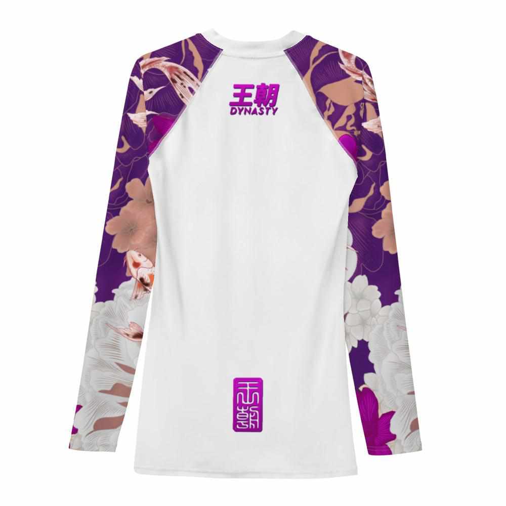 Koi Garden Rash Guard (Pink / Purple)-Rash Guards - Dynasty Clothing MMA