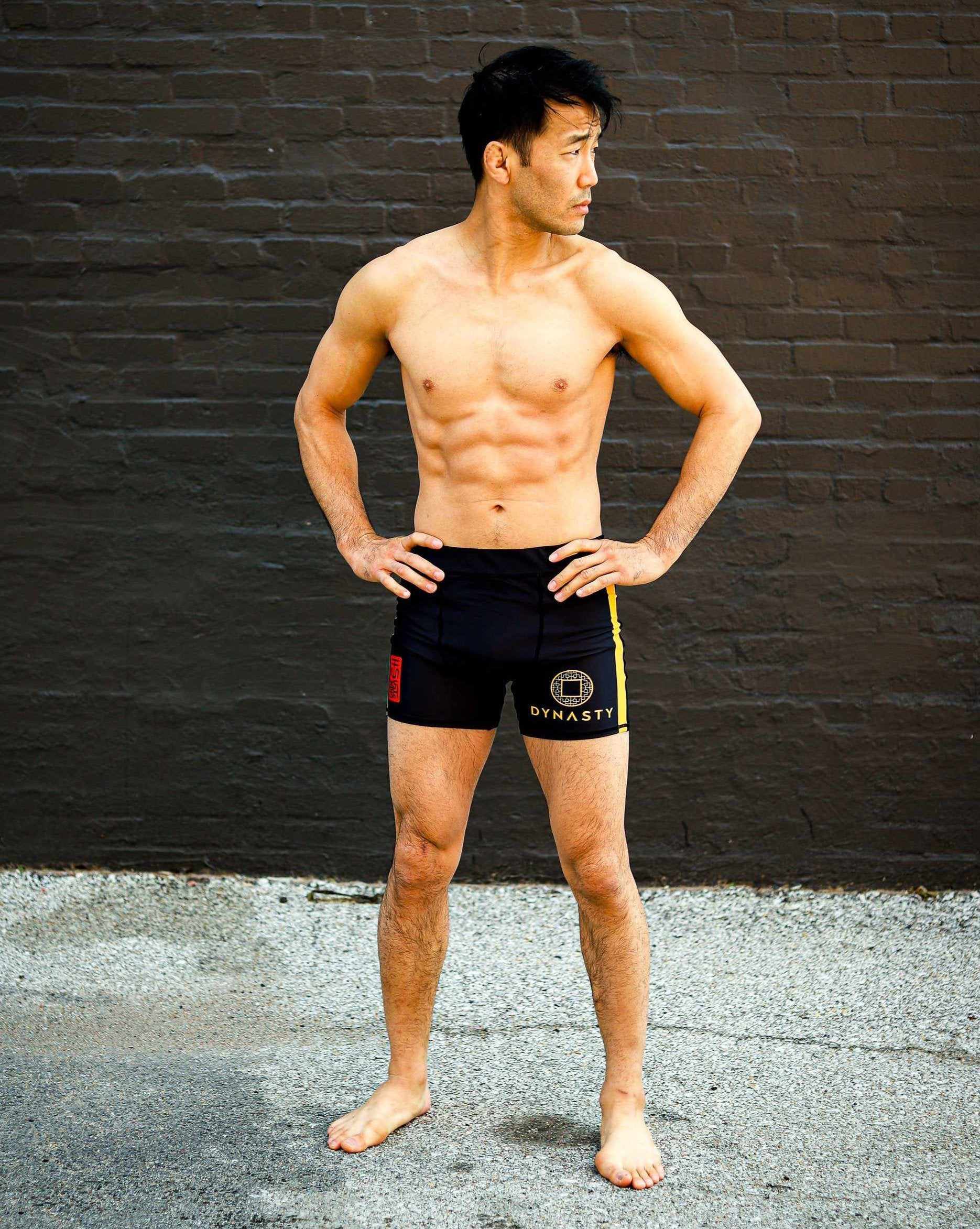 Legendary Spirit Elite Compression Shorts (Vale Tudo) (Black)-Compression Shorts - Dynasty Clothing MMA