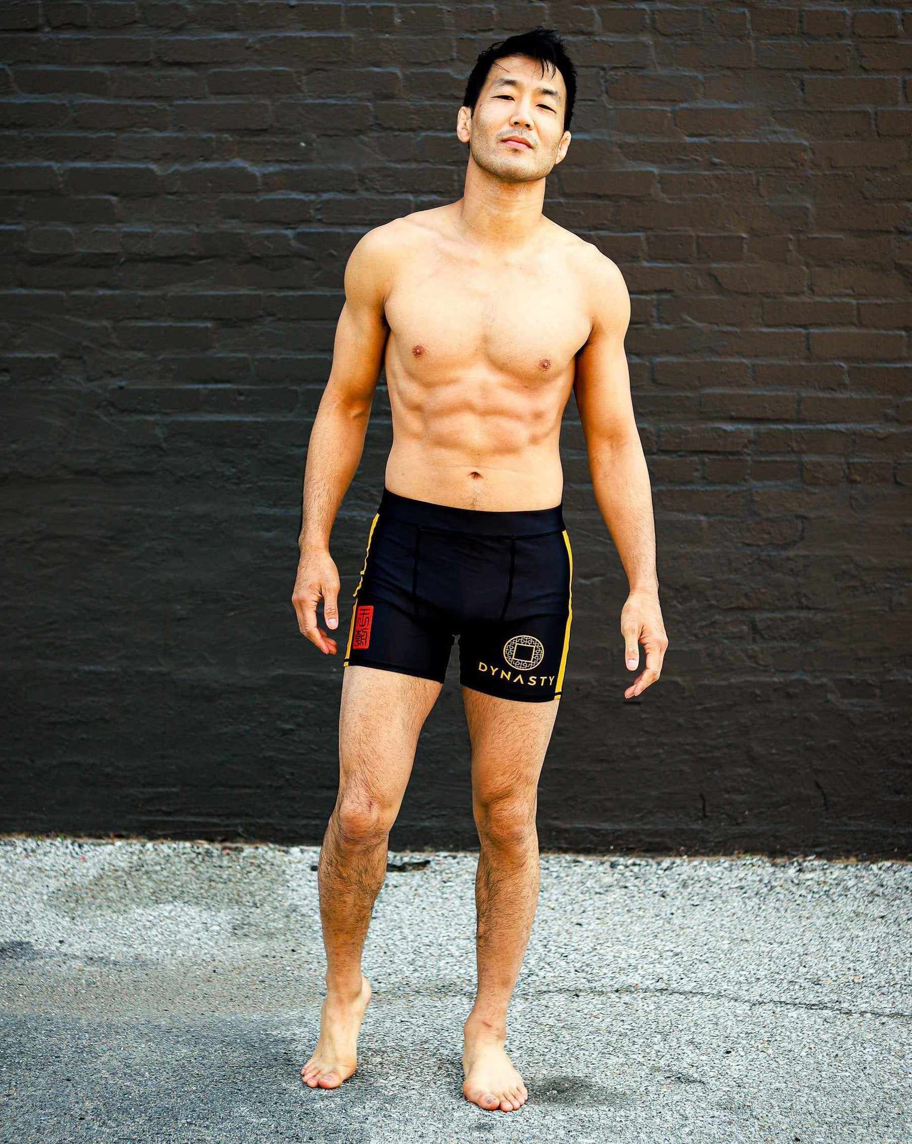 Legendary Spirit Elite Compression Shorts (Vale Tudo) (Black)-Compression Shorts - Dynasty Clothing MMA