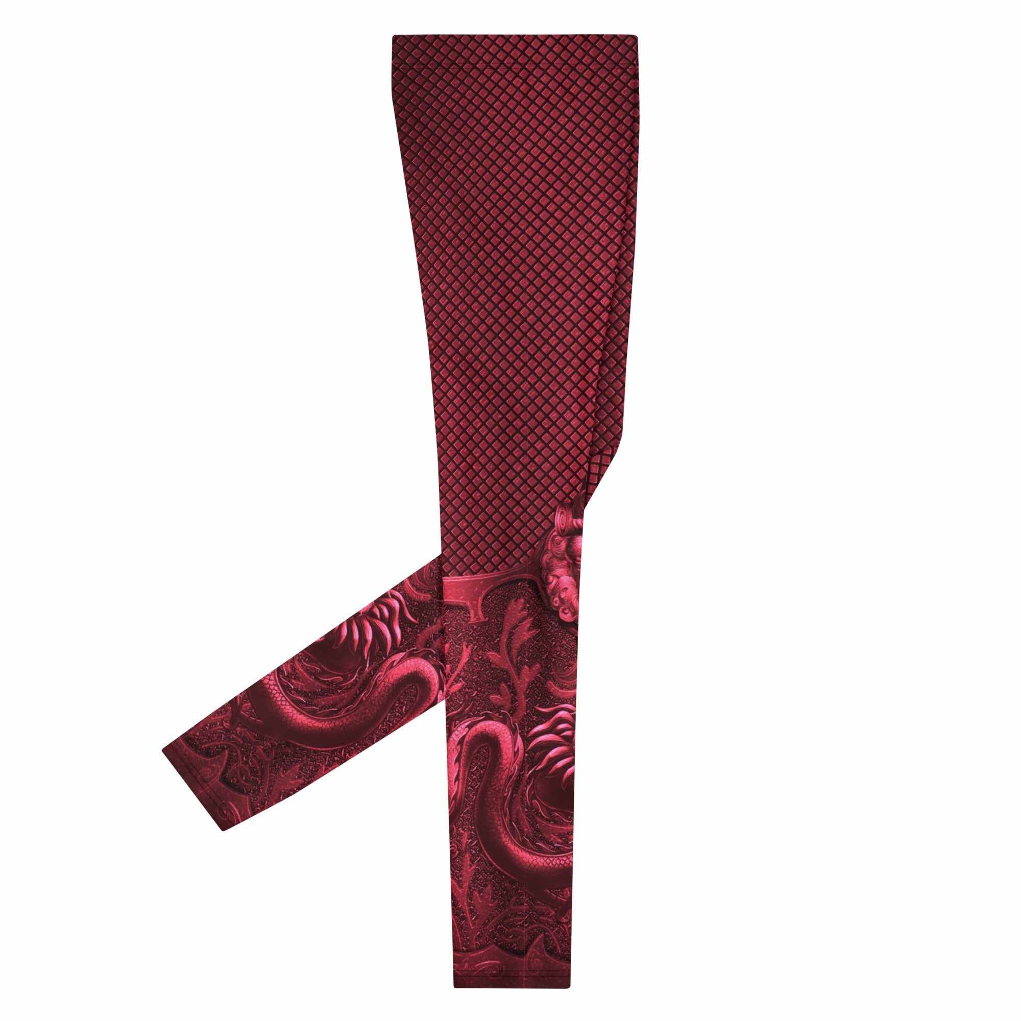 Lord Godless Grappling Spats (Crimson)-Grappling Spats / Tights - Dynasty Clothing MMA