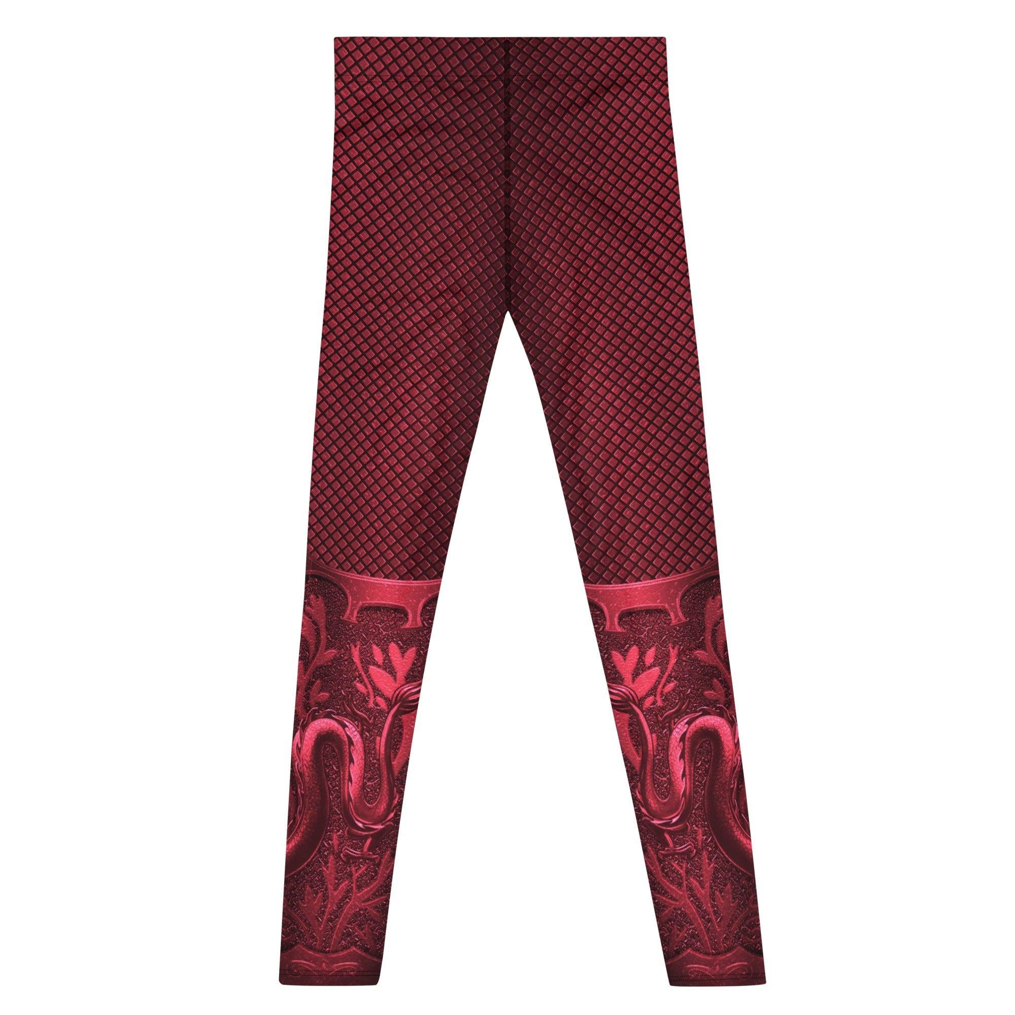 Lord Godless Grappling Spats (Crimson)-Grappling Spats / Tights - Dynasty Clothing MMA