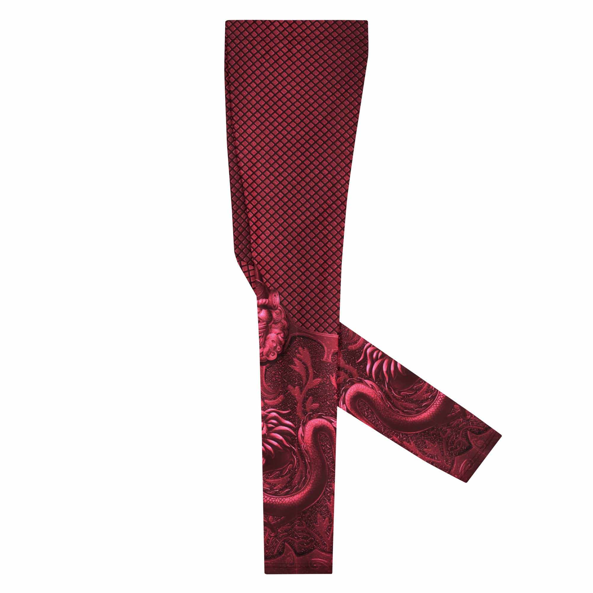 Lord Godless Grappling Spats (Crimson)-Grappling Spats / Tights - Dynasty Clothing MMA
