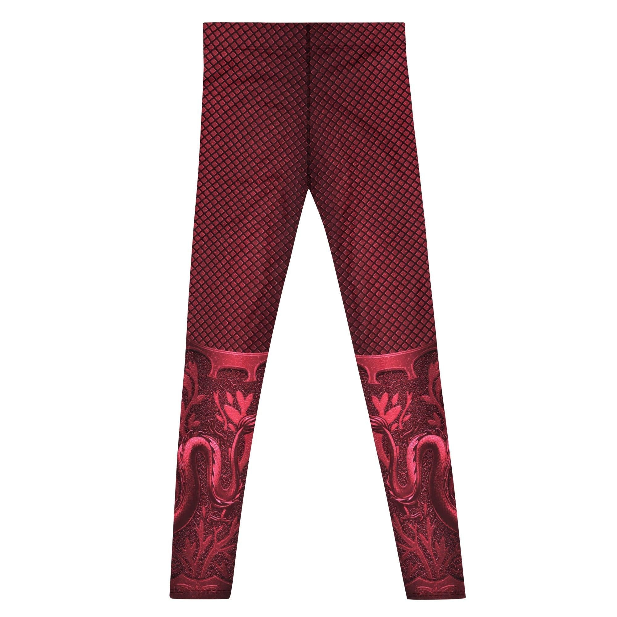 Lord Godless Grappling Spats (Crimson)-Grappling Spats / Tights - Dynasty Clothing MMA