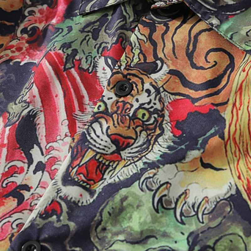 Neo Brawler Tiger Jungle Hawaiian Beach Shirt-Neo Dynasty - Dynasty Clothing MMA