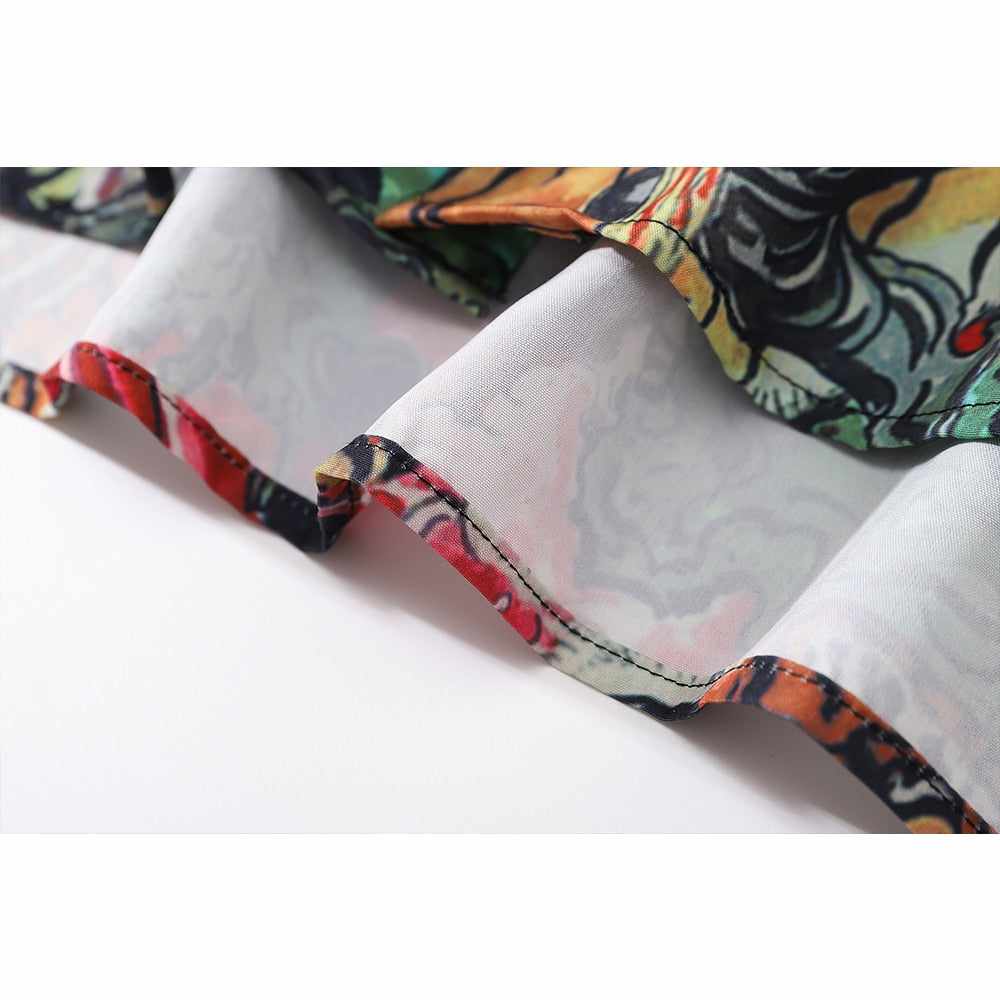 Neo Brawler Tiger Skeleton Hawaiian Beach Shirt-Neo Dynasty - Dynasty Clothing MMA