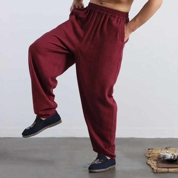 Neo Classic Kung Fu Elastic Loose Trousers-Neo Dynasty - Dynasty Clothing MMA