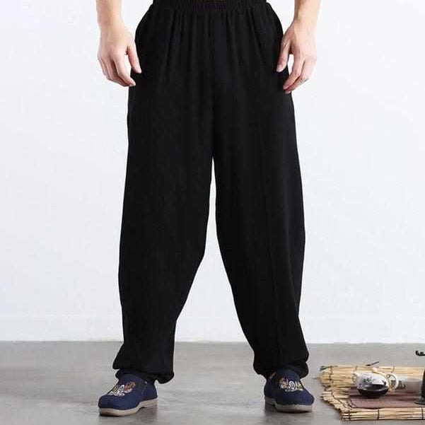 Neo Classic Kung Fu Elastic Loose Trousers-Neo Dynasty - Dynasty Clothing MMA