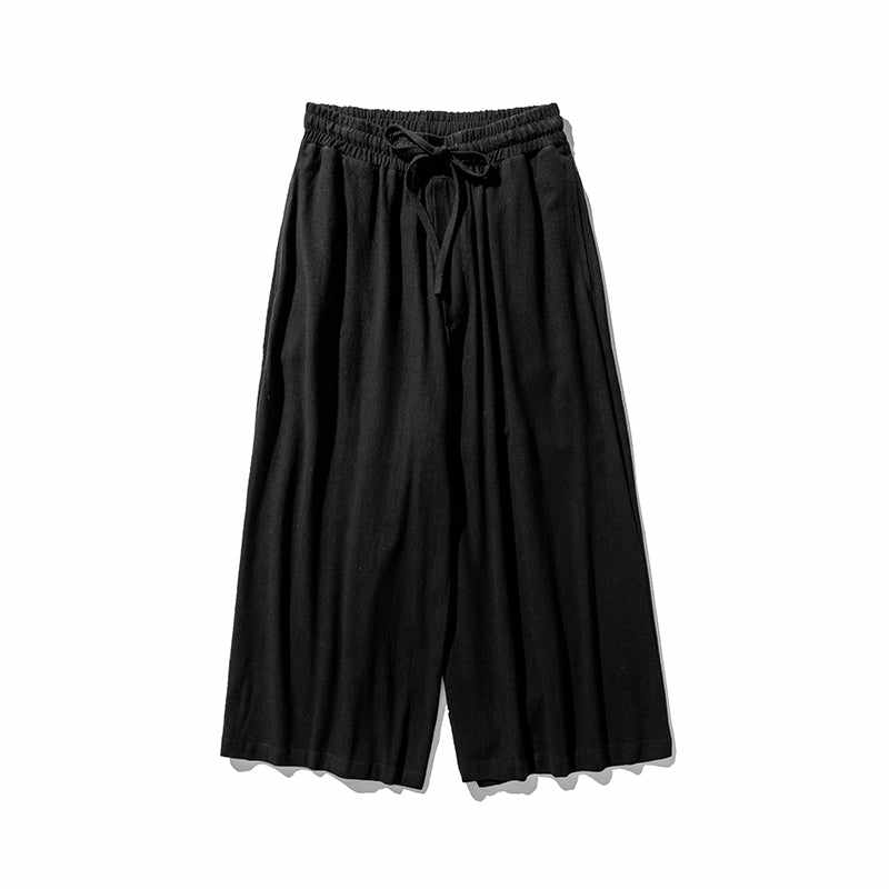 Neo Japan Samurai Hakama Style Plain Skirt Pants-Neo Dynasty - Dynasty Clothing MMA