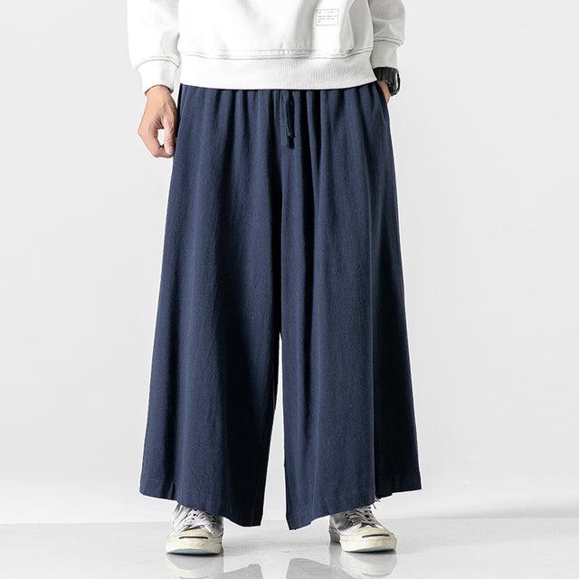 Neo Japan Samurai Hakama Style Plain Skirt Pants-Neo Dynasty - Dynasty Clothing MMA