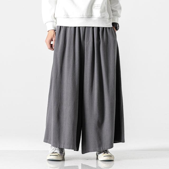Neo Japan Samurai Hakama Style Plain Skirt Pants-Neo Dynasty - Dynasty Clothing MMA