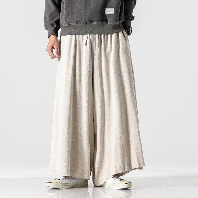 Neo Japan Samurai Hakama Style Plain Skirt Pants-Neo Dynasty - Dynasty Clothing MMA