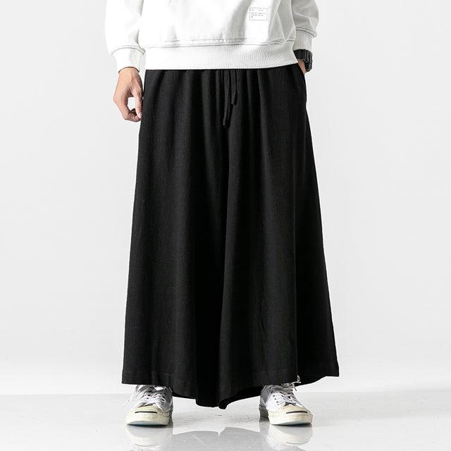Neo Japan Samurai Hakama Style Plain Skirt Pants-Neo Dynasty - Dynasty Clothing MMA