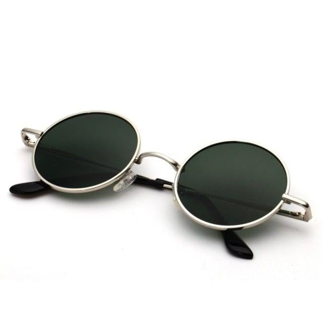 Neo Kung Fu Vintage Retro Round Slim Sunglasses-Neo Accessories - Dynasty Clothing MMA