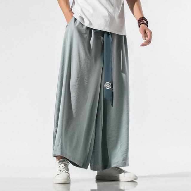 Neo Samurai Wide Leg Pants-Neo Dynasty - Dynasty Clothing MMA