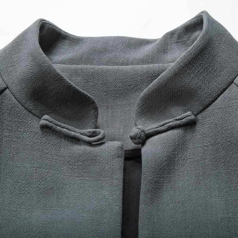 Neo Zen Kung Fu Button Long Mandarin Jacket-Neo Dynasty - Dynasty Clothing MMA