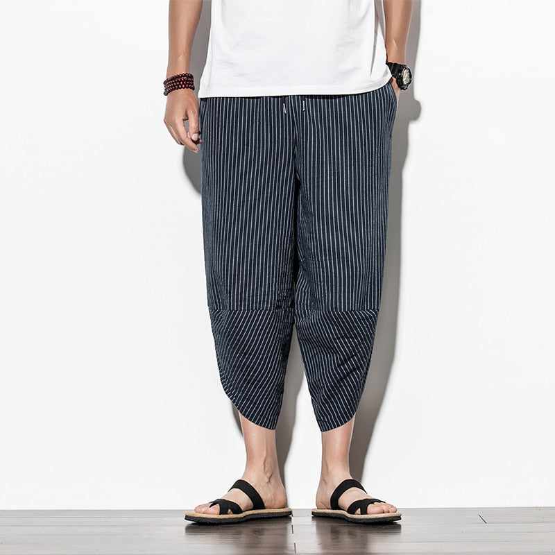 Neo Zen Pinstripe Harem Pants-Neo Dynasty - Dynasty Clothing MMA