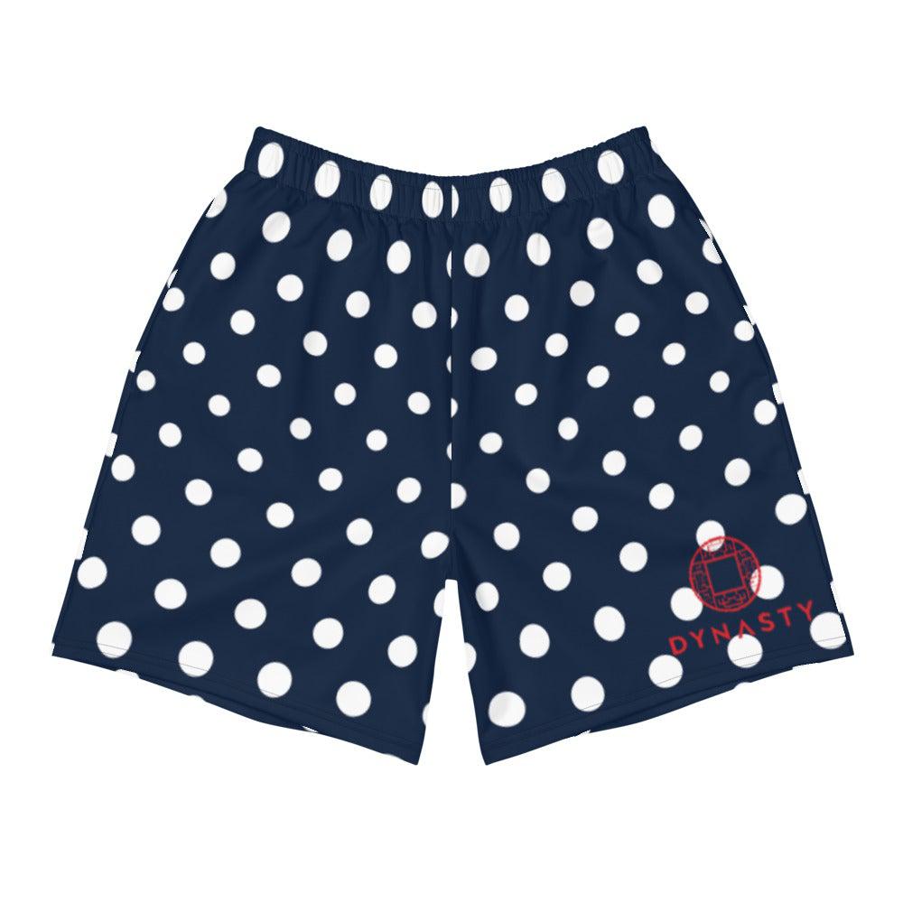 Polkadot Active Training Workout Shorts (Navy)-Training Shorts - Dynasty Clothing MMA