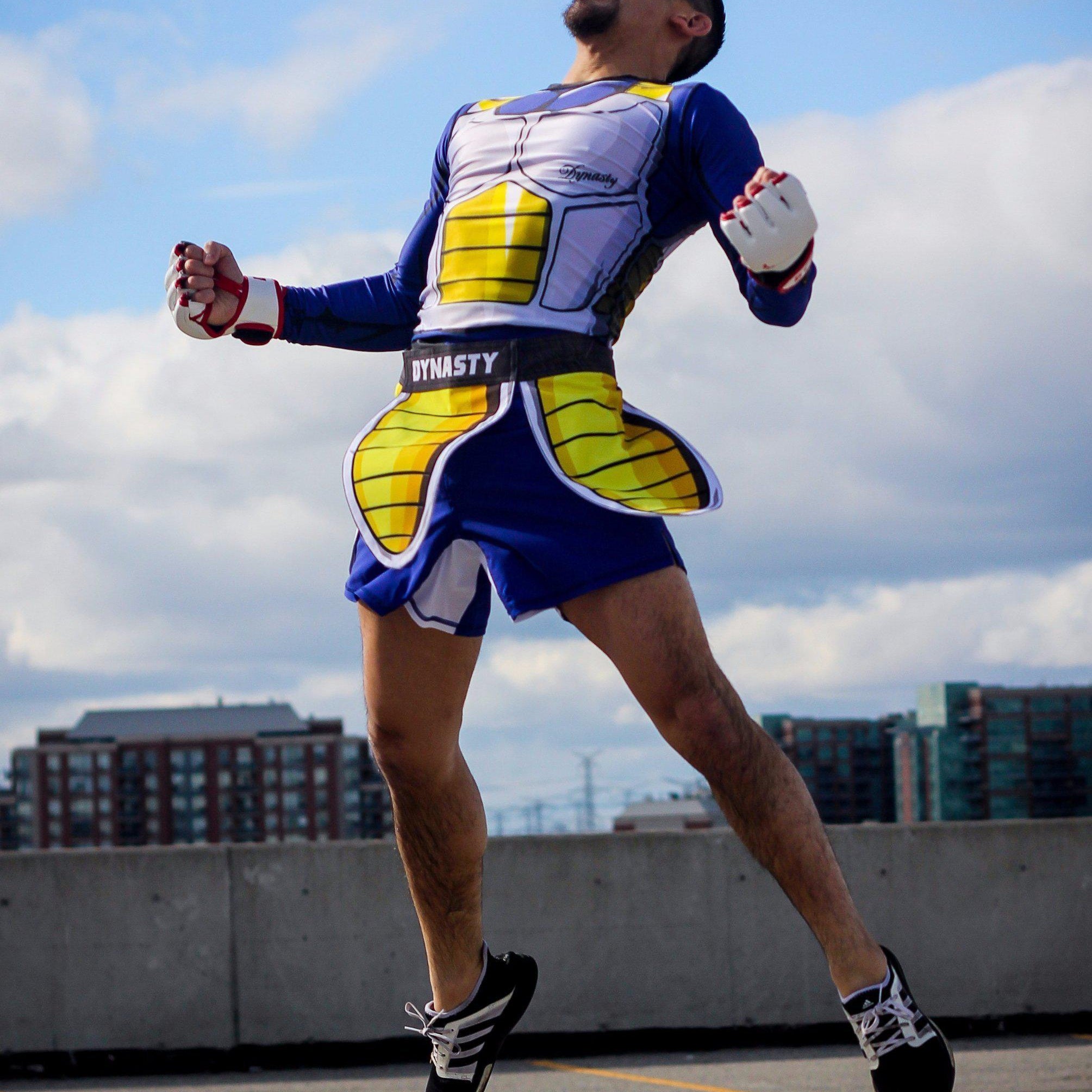 Super Saiyan Armor Fight Shorts-Armor Shorts - Dynasty Clothing MMA