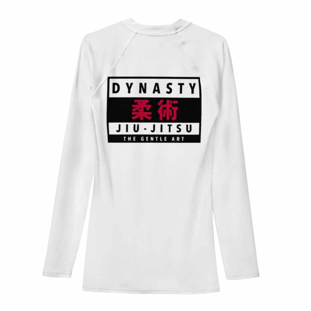 The Gentle Art (Jiu-Jitsu) Rash Guard (White)-Rash Guards - Dynasty Clothing MMA