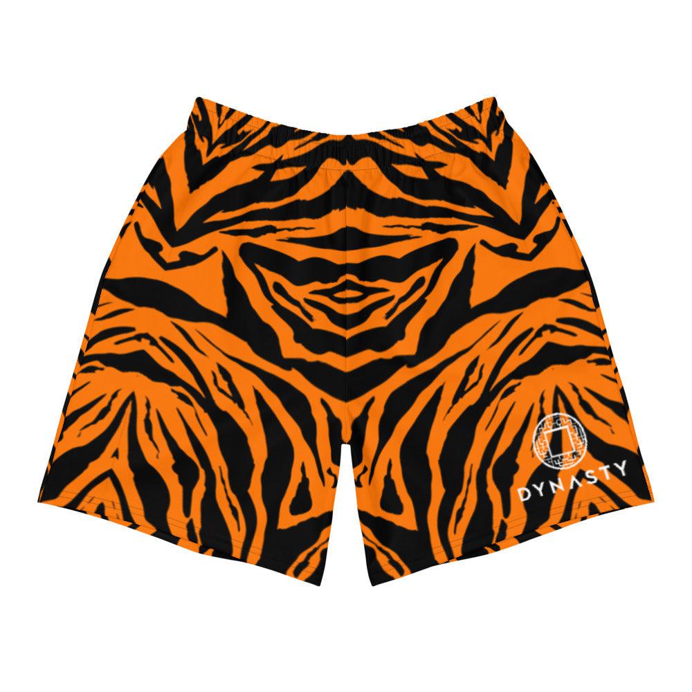 Tiger Skin Active Training Workout Shorts (Orange)-Training Shorts - Dynasty Clothing MMA