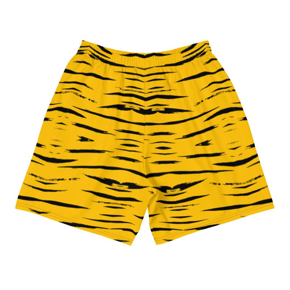 Tiger Skin Active Training Workout Shorts (Yellow)-Training Shorts - Dynasty Clothing MMA