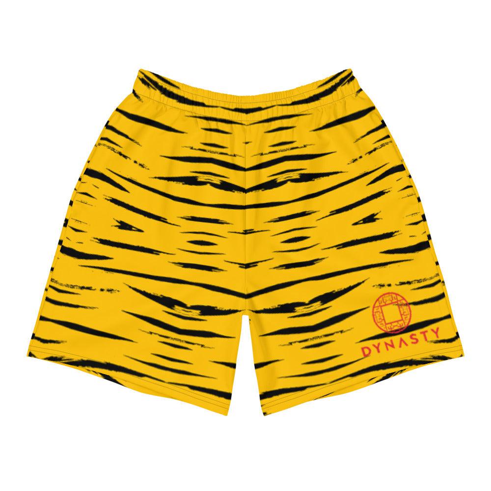 Tiger Skin Active Training Workout Shorts (Yellow)-Training Shorts - Dynasty Clothing MMA