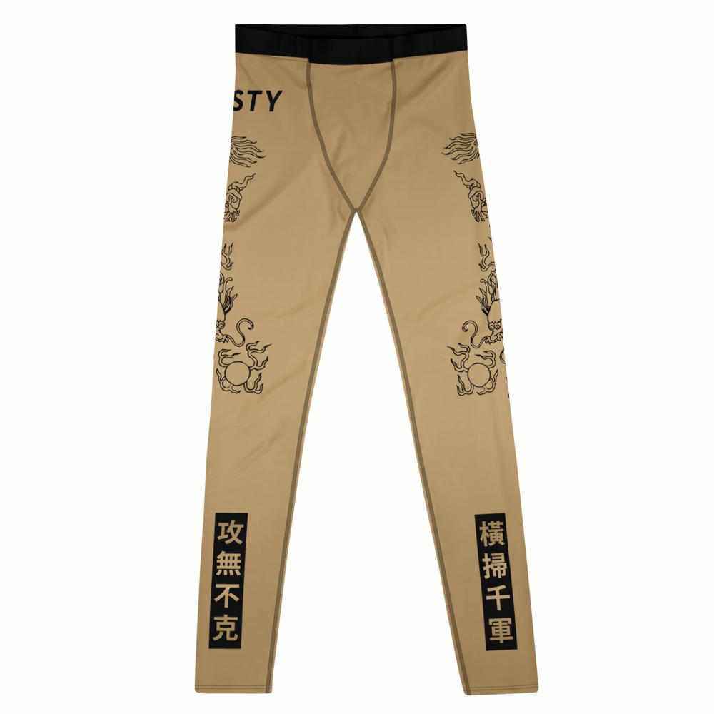 Triad Enforcer Grappling Spats (Gold)-Grappling Spats / Tights - Dynasty Clothing MMA