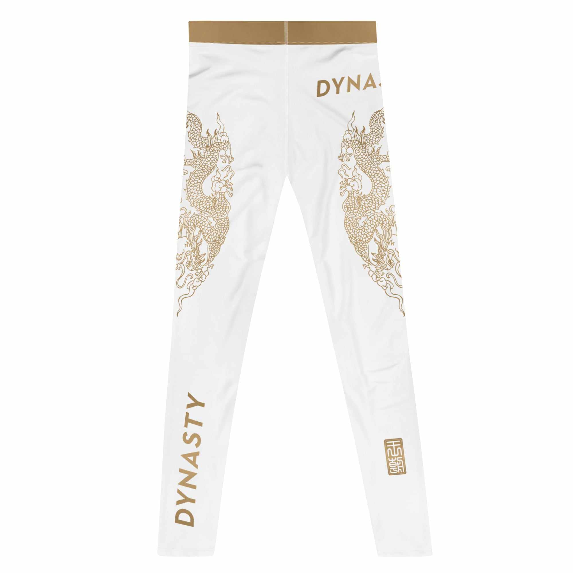 Triad Enforcer Grappling Spats (White)-Grappling Spats / Tights - Dynasty Clothing MMA