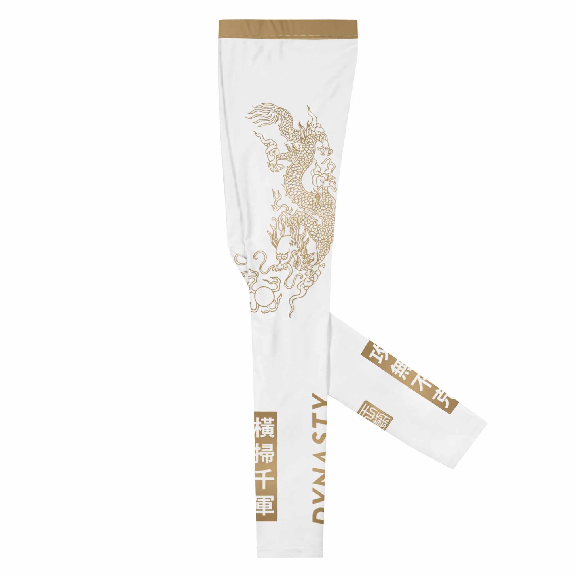 Triad Enforcer Grappling Spats (White)-Grappling Spats / Tights - Dynasty Clothing MMA