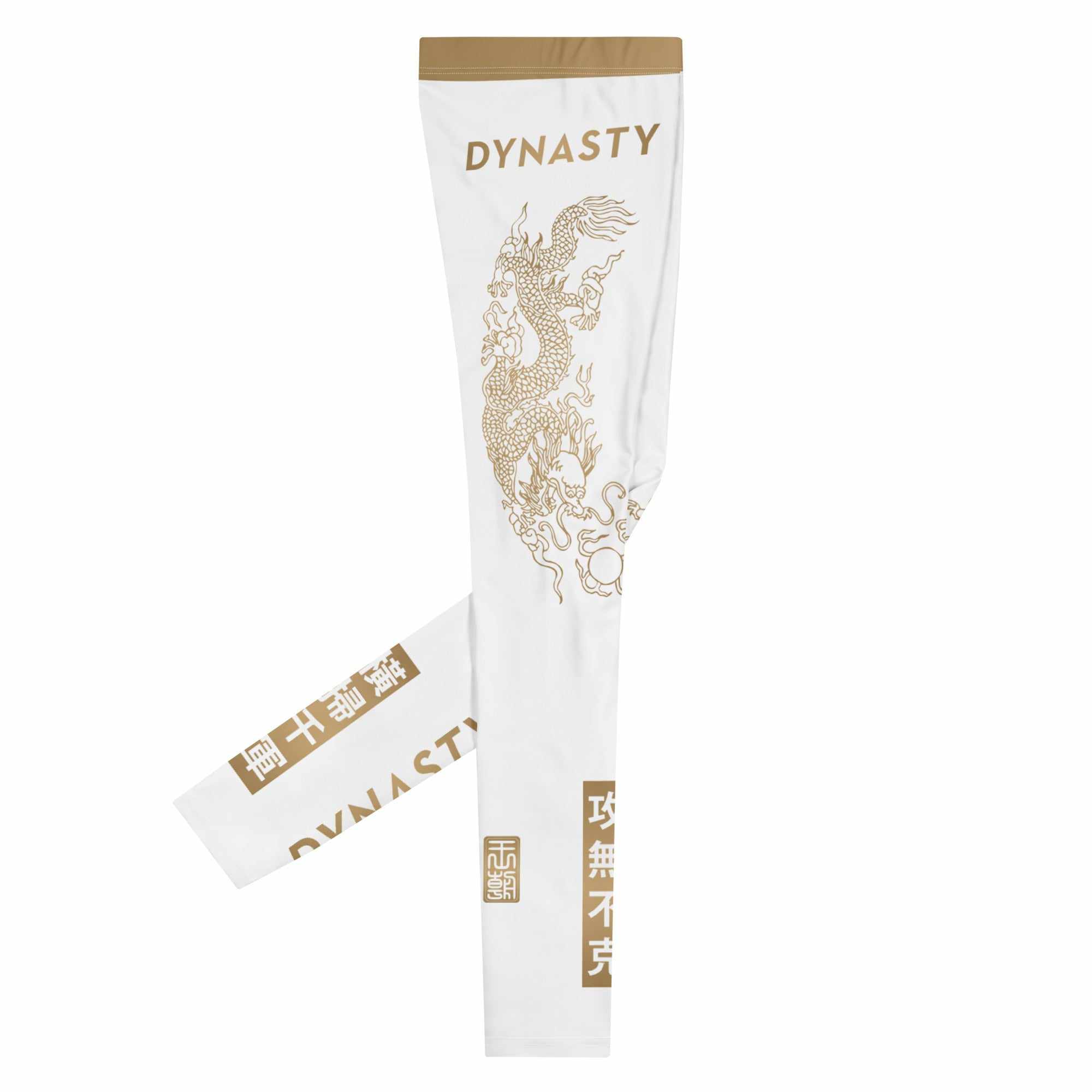 Triad Enforcer Grappling Spats (White)-Grappling Spats / Tights - Dynasty Clothing MMA