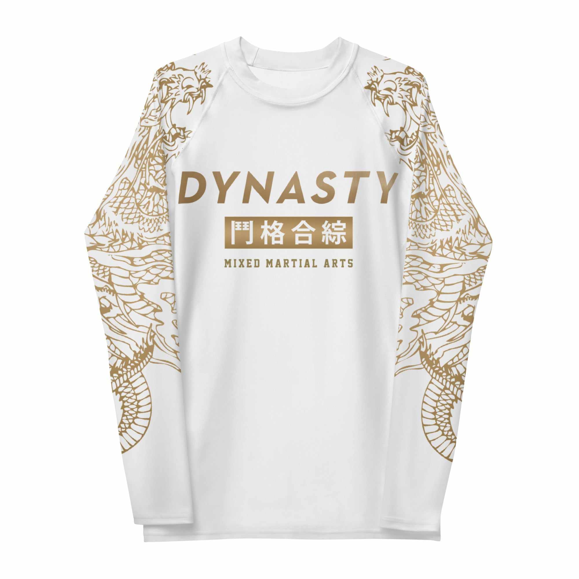 Triad Enforcer V3 Rash Guard (White)-Rash Guards - Dynasty Clothing MMA