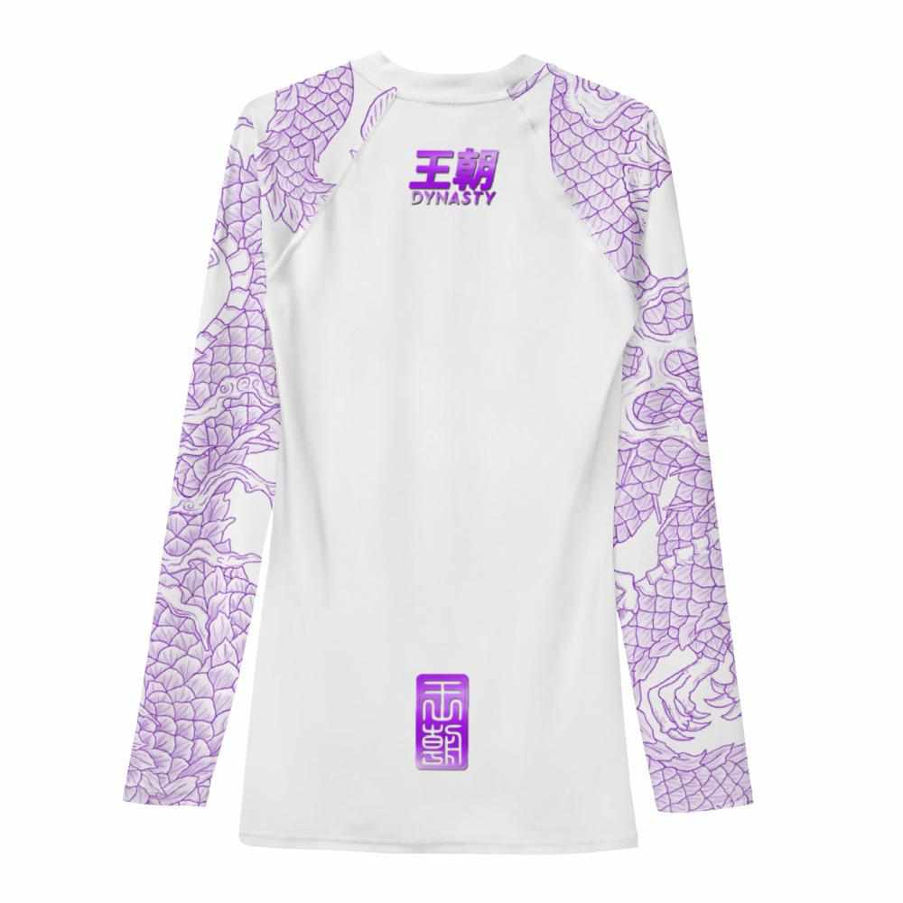 Twin Dragons Rash Guard (Purple)-Rash Guards - Dynasty Clothing MMA