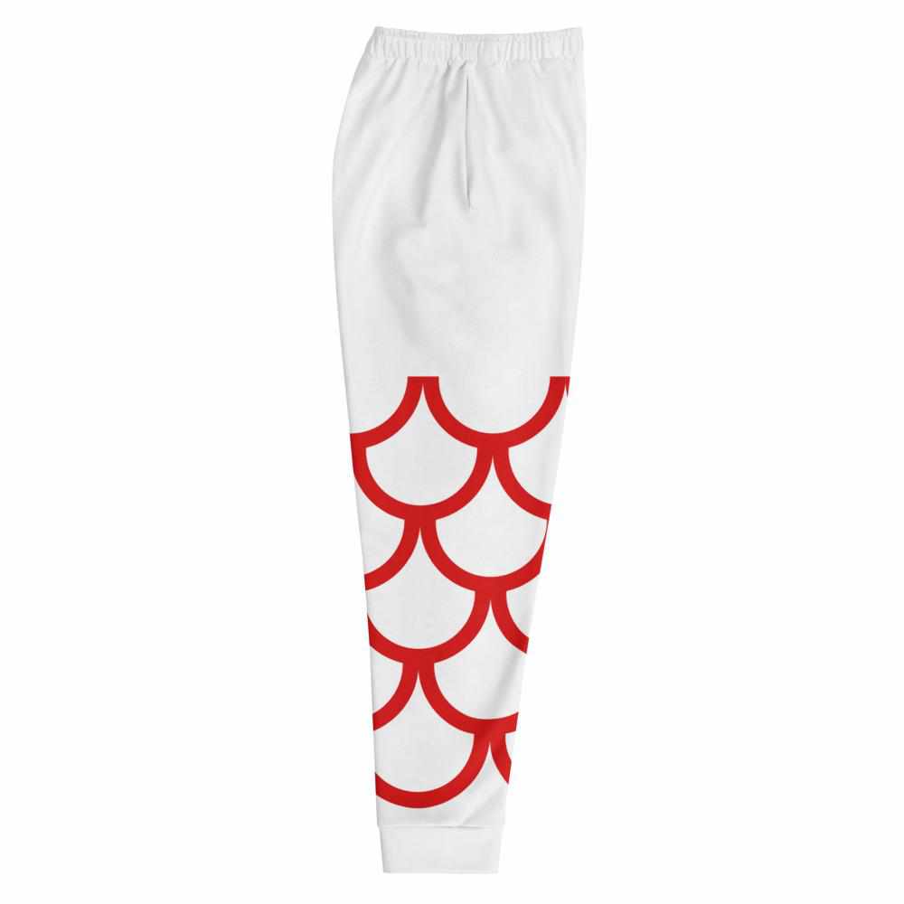 舞獅 Lion Dancer Unisex Joggers (White)-Joggers Set - Dynasty Clothing MMA