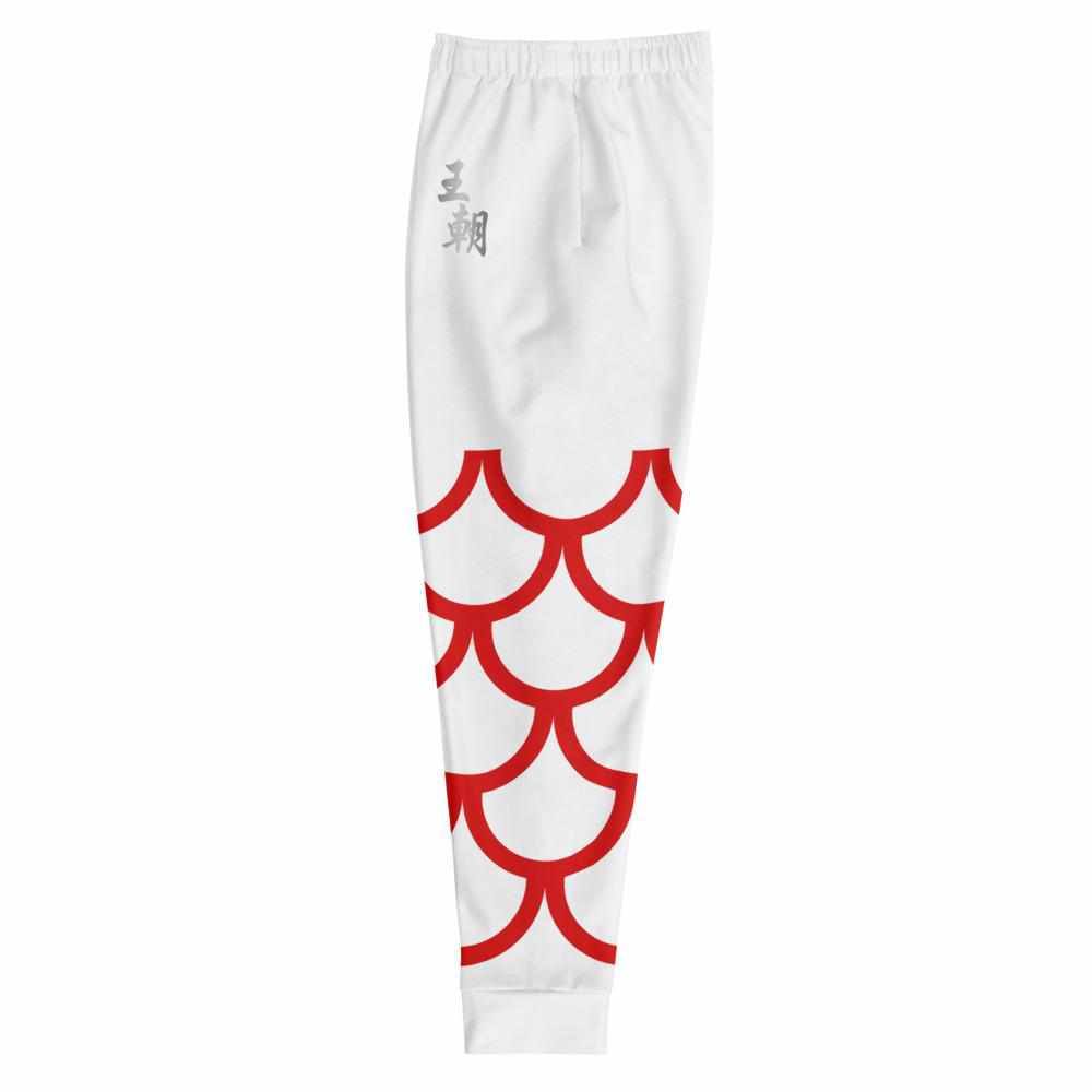 舞獅 Lion Dancer Unisex Joggers (White)-Joggers Set - Dynasty Clothing MMA