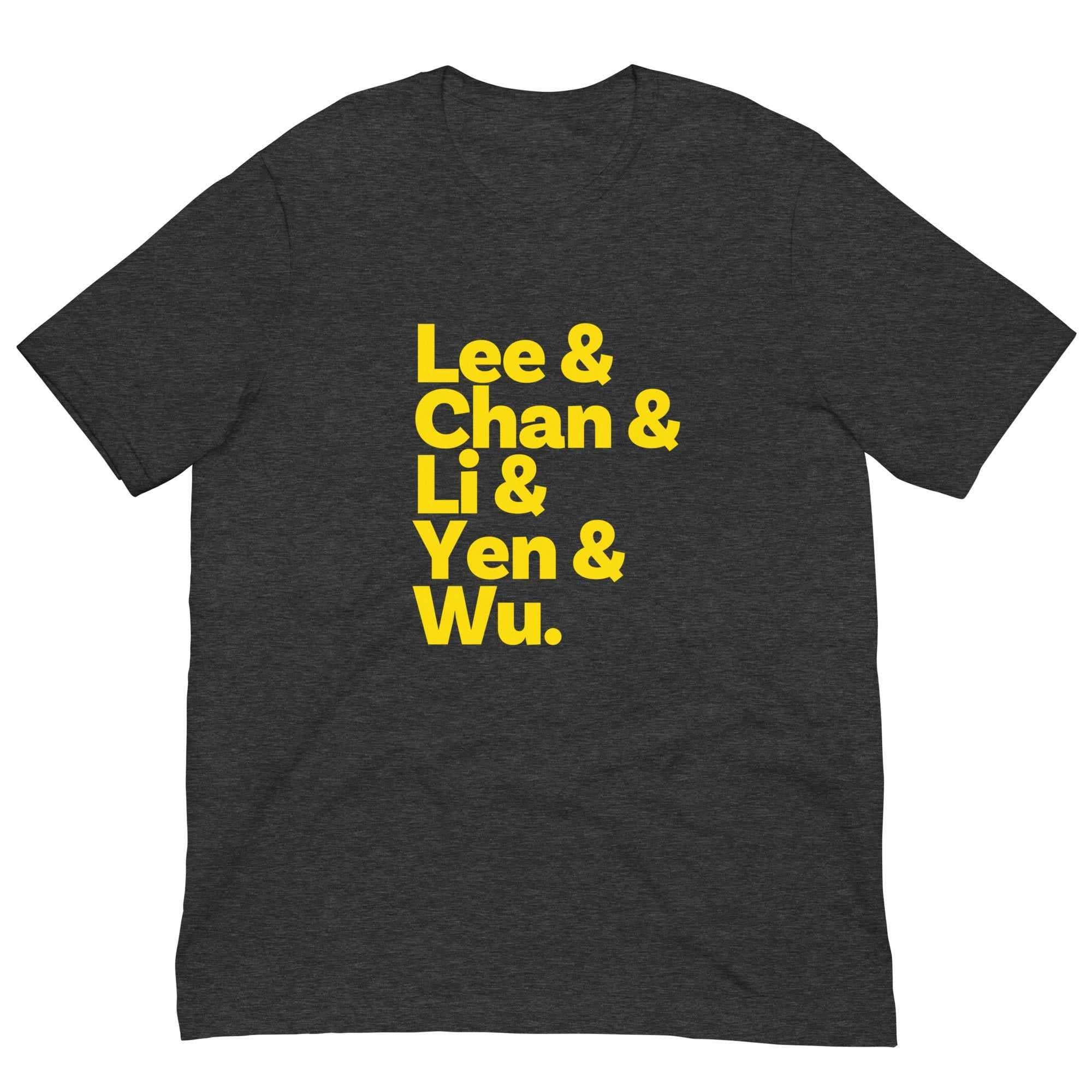 Chinese Martial Arts Legends T-Shirt (Yellow)-T-Shirts - Dynasty Clothing MMA