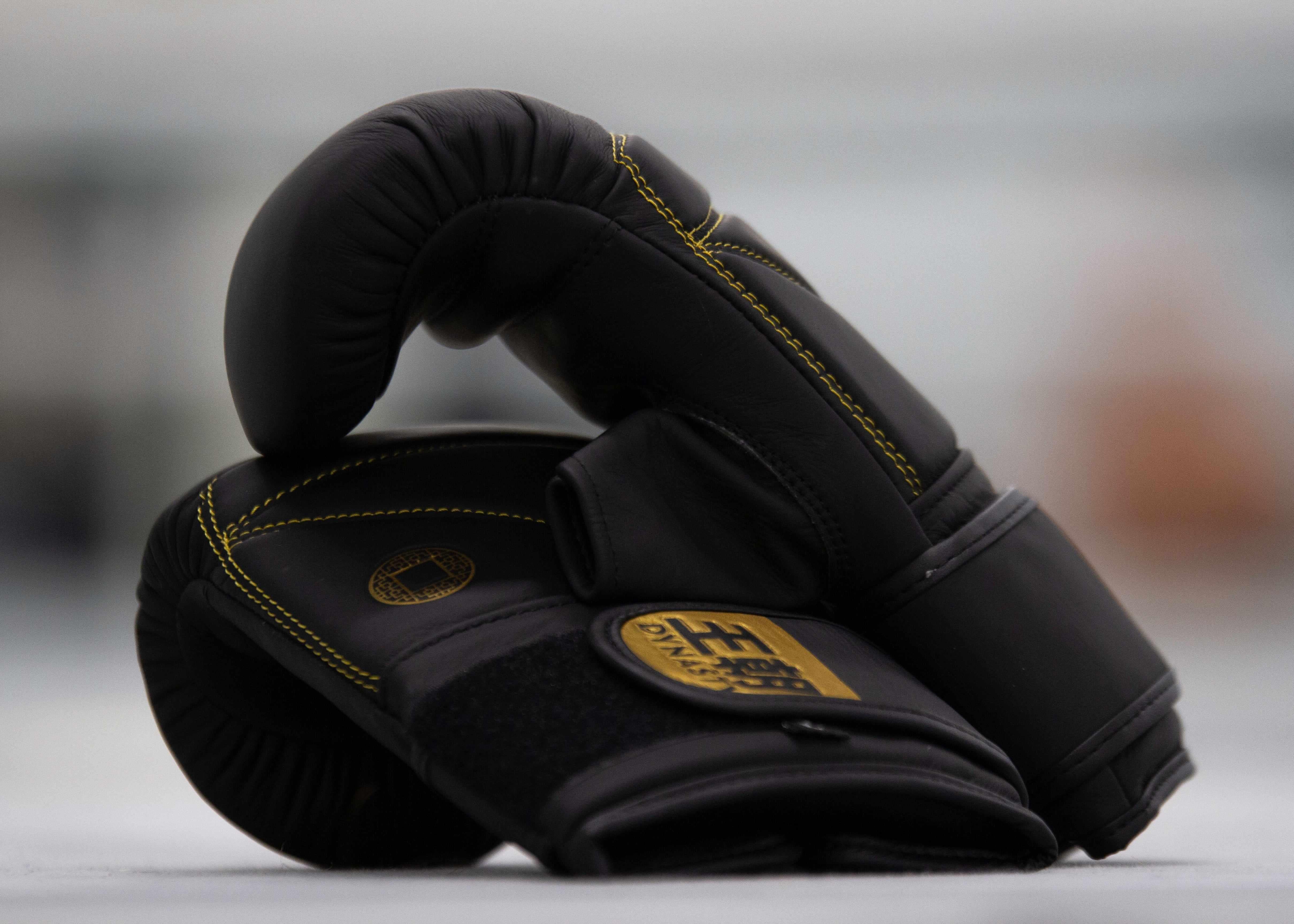 Dynasty Diamond Pro Old School Boxing Bag Gloves (Matte Black)-Boxing Gloves - Dynasty Clothing MMA