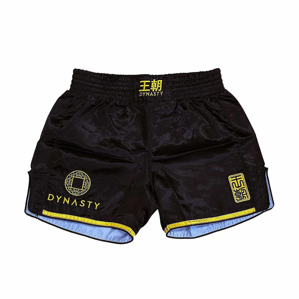 Dynasty Flagship Muay Thai / Sanda Fight Shorts (Black)-Muay Thai / Sanda Shorts - Dynasty Clothing MMA