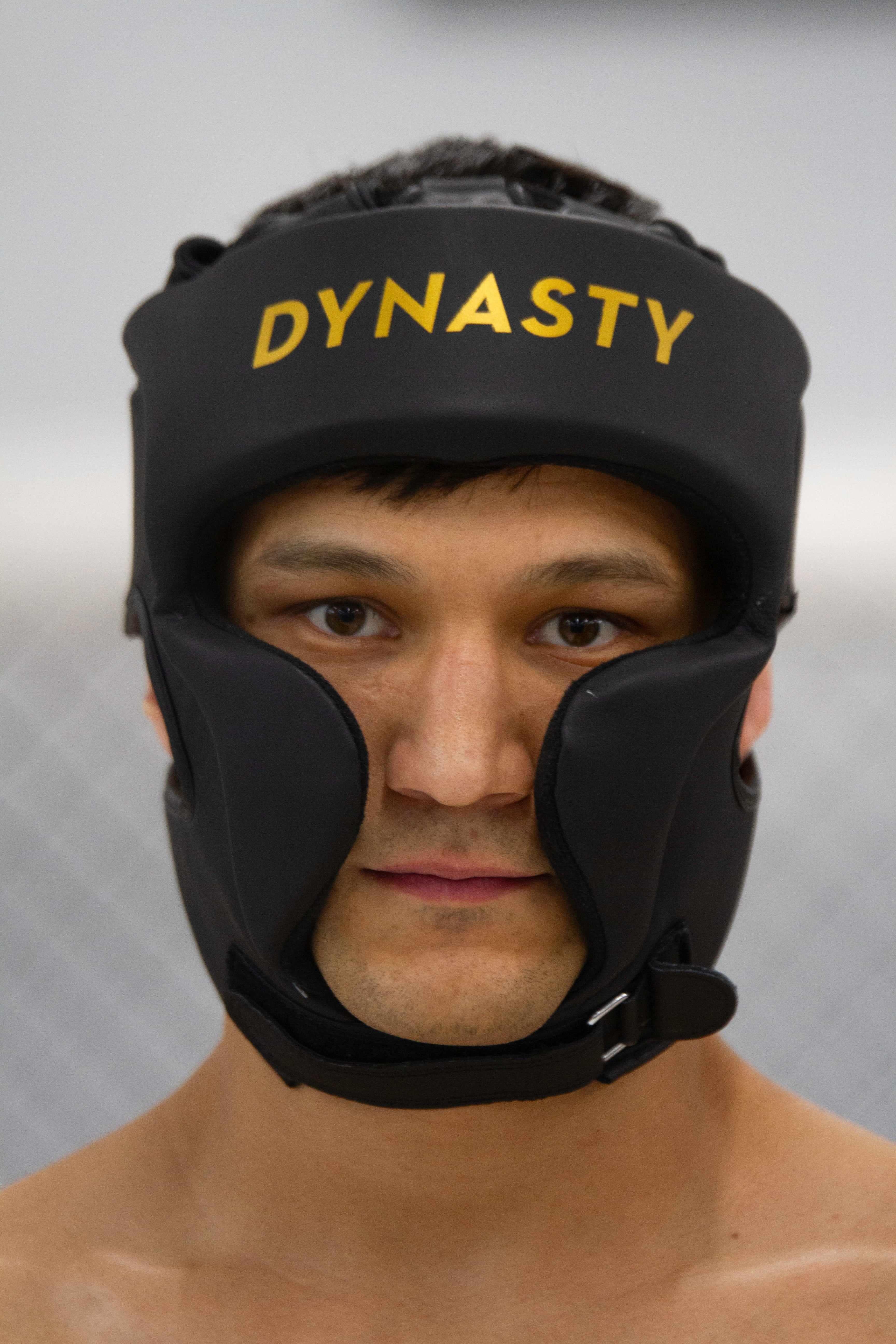 Dynasty Ultralight Pro MMA Headgear (Matte Black / Gold)-Headgear - Dynasty Clothing MMA