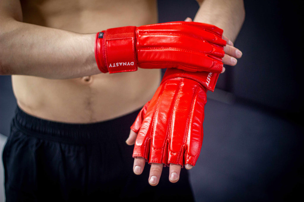 "Fatal Contact" Old School Kung Fu / Bareknuckle Boxing Bag Gloves-Boxing Gloves - Dynasty Clothing MMA