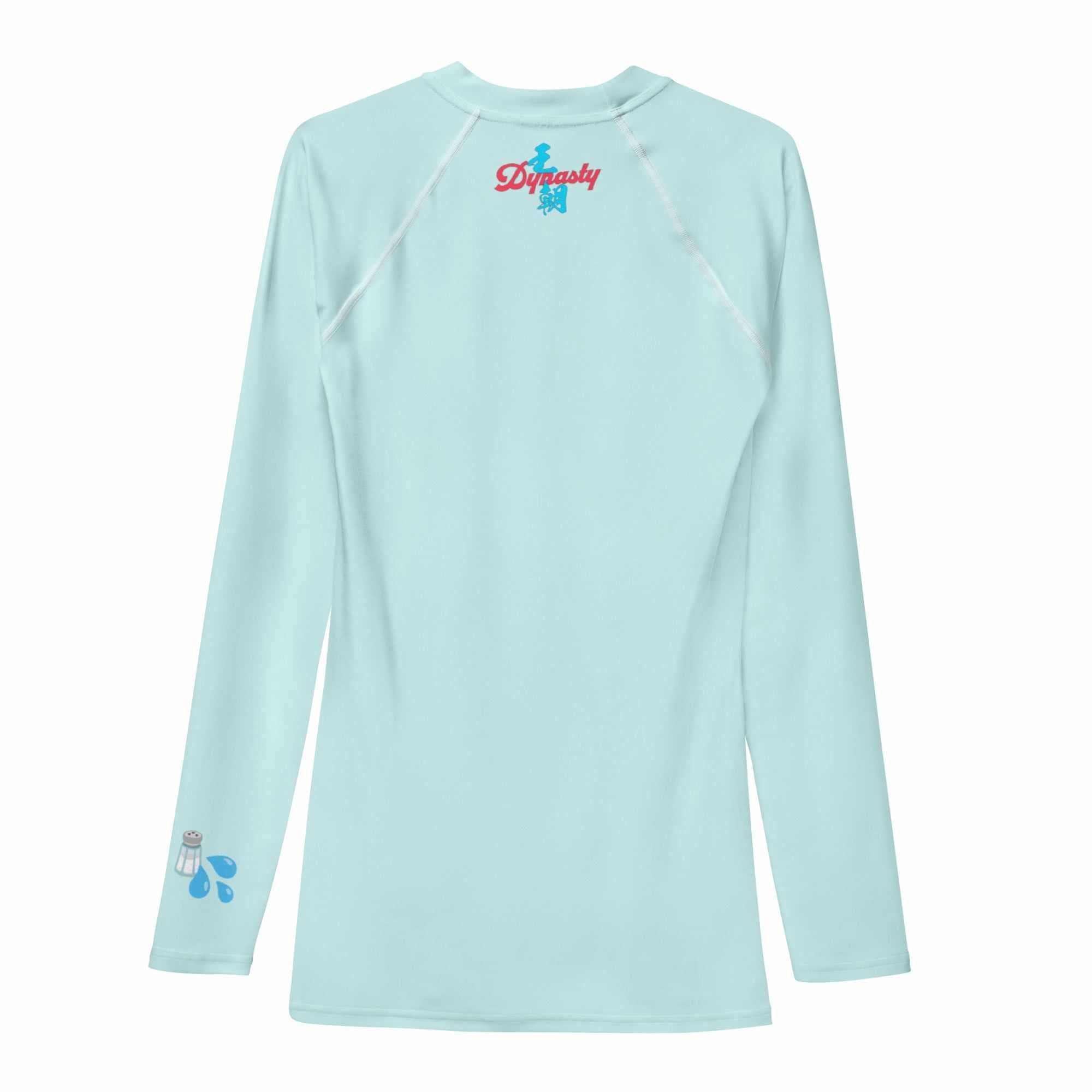 Salty Wet Jiu-Jitsu Club Rash Guard (Cyan)-Rash Guards - Dynasty Clothing MMA