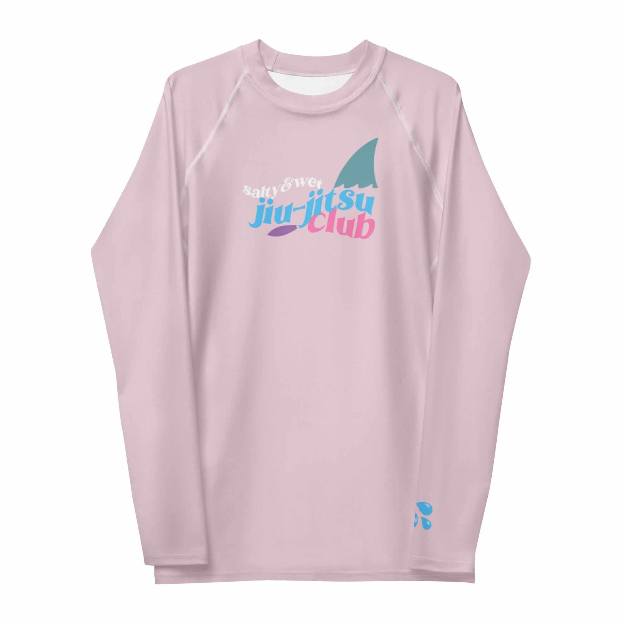 Salty Wet Jiu-Jitsu Club Rash Guard (Pink)-Rash Guards - Dynasty Clothing MMA