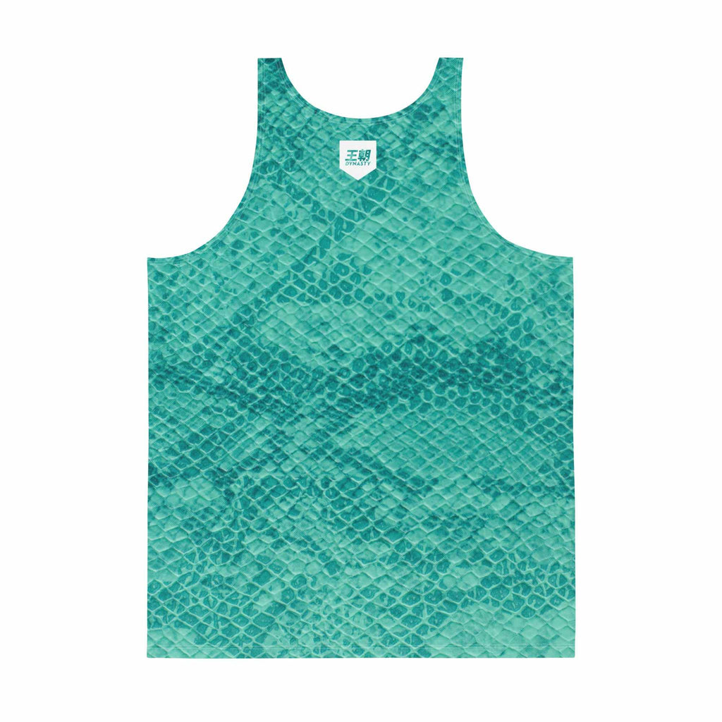 Snake Skin Sublimated Tank Top (Teal)-Tank Tops - Dynasty Clothing MMA