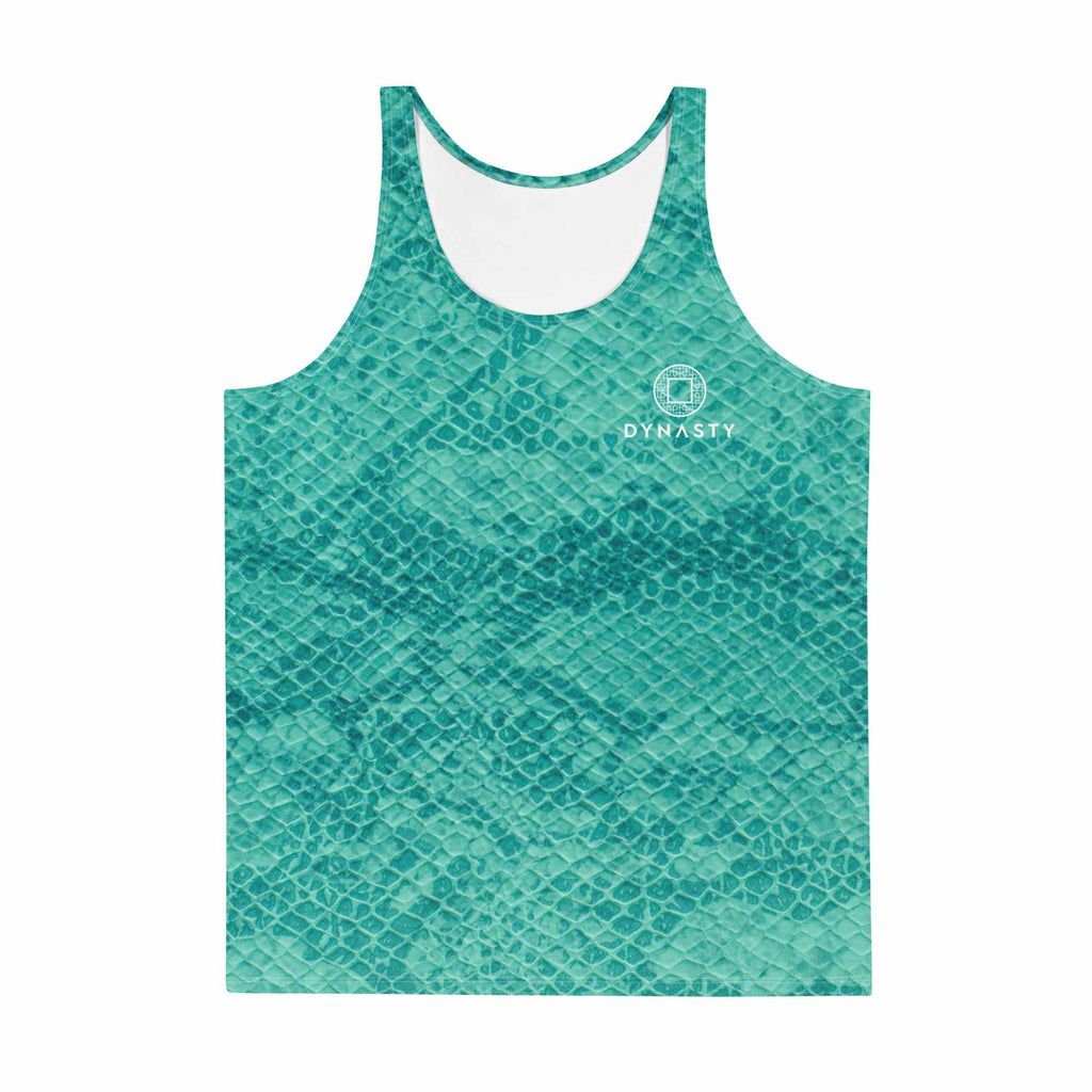Snake Skin Sublimated Tank Top (Teal)-Tank Tops - Dynasty Clothing MMA
