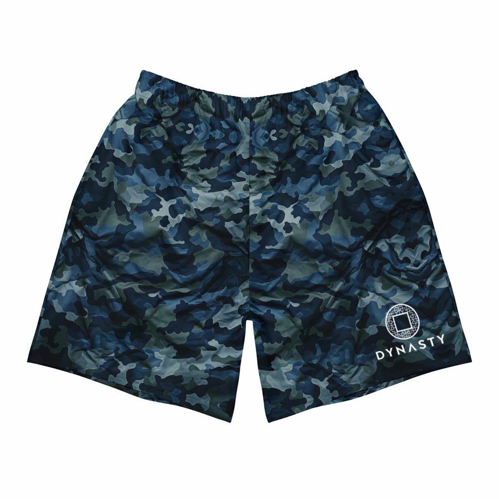Tactical Camouflage Active Training Workout Shorts (Blue Woodland)-Training Shorts - Dynasty Clothing MMA