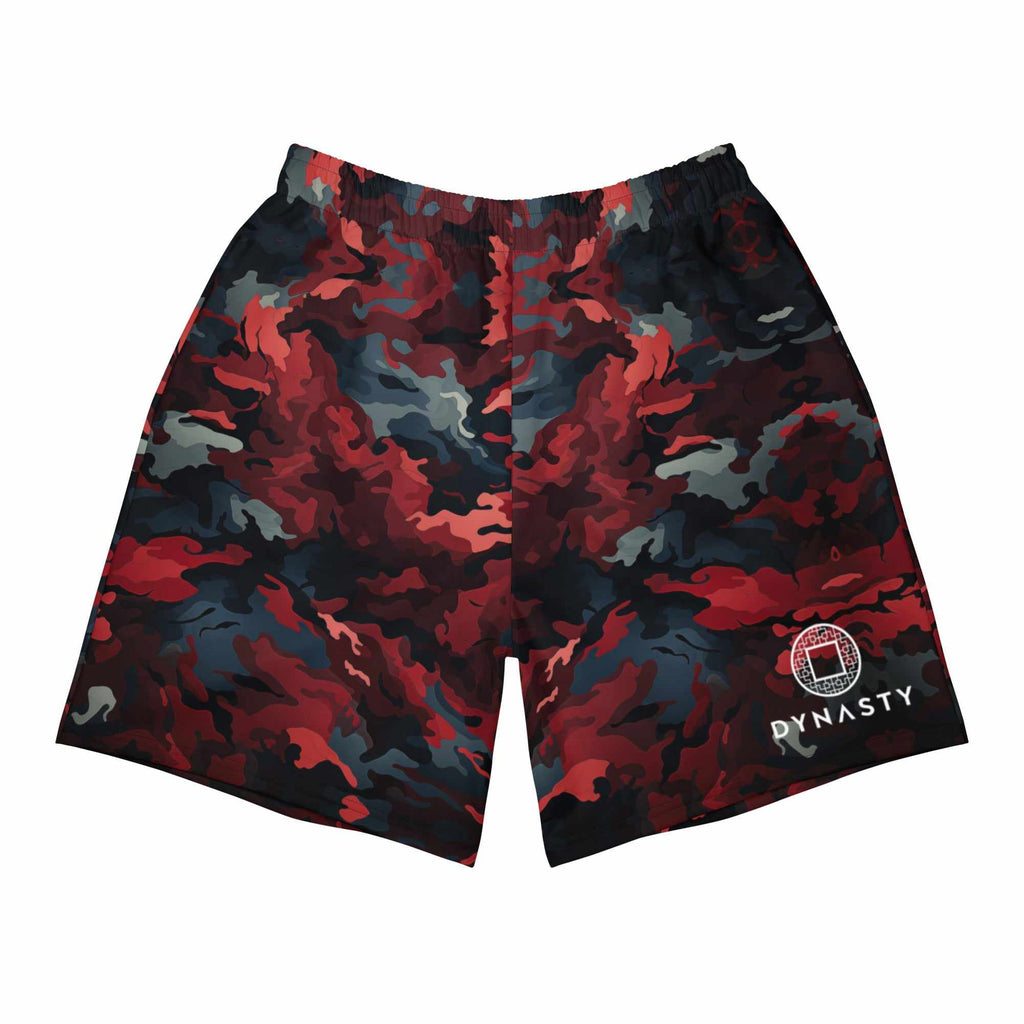 Tactical Camouflage Active Training Workout Shorts (Red Woodland)-Training Shorts - Dynasty Clothing MMA