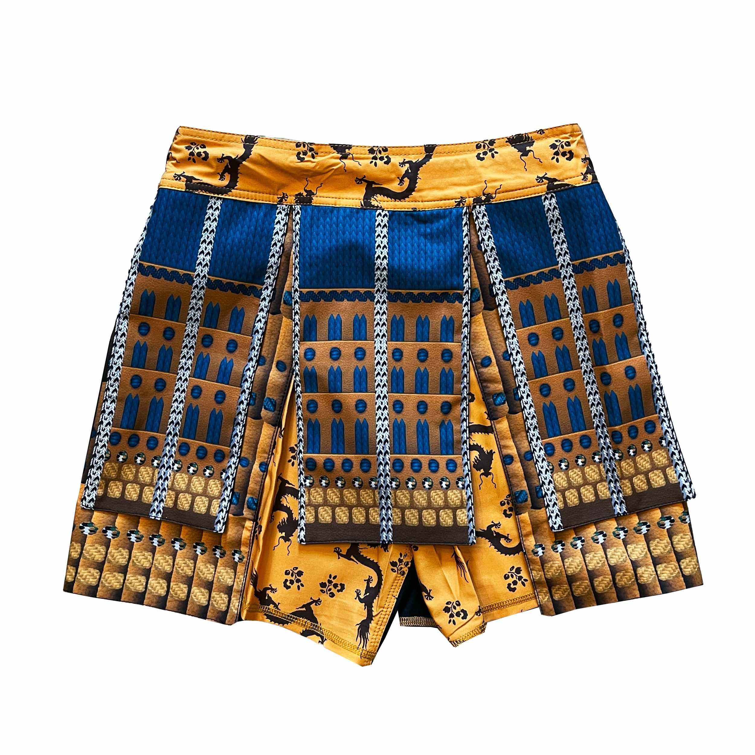 Bushido Samurai Armor Fight Shorts (Gold)-Armor Shorts - Dynasty Clothing MMA